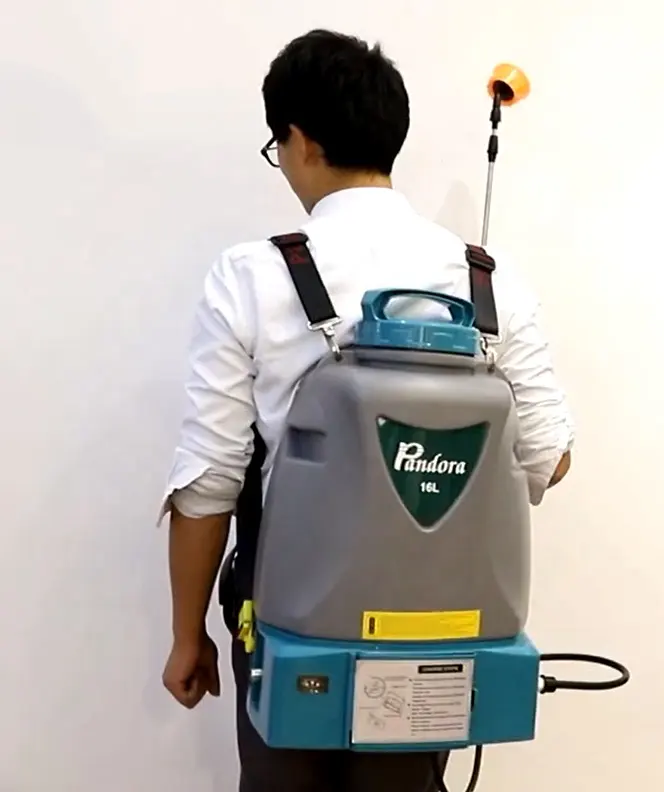 Pandora-Rociador de plástico personalizado de fábrica de China, mochila rociadora de niebla agrícola de 20L, batería eléctrica