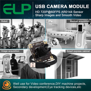 ELP 1 Megapixel Aptina AR0144 720P 60FPS keine Verzerrung Monochrome Global Shutter USB-Kamera modul Himbeer-Pi