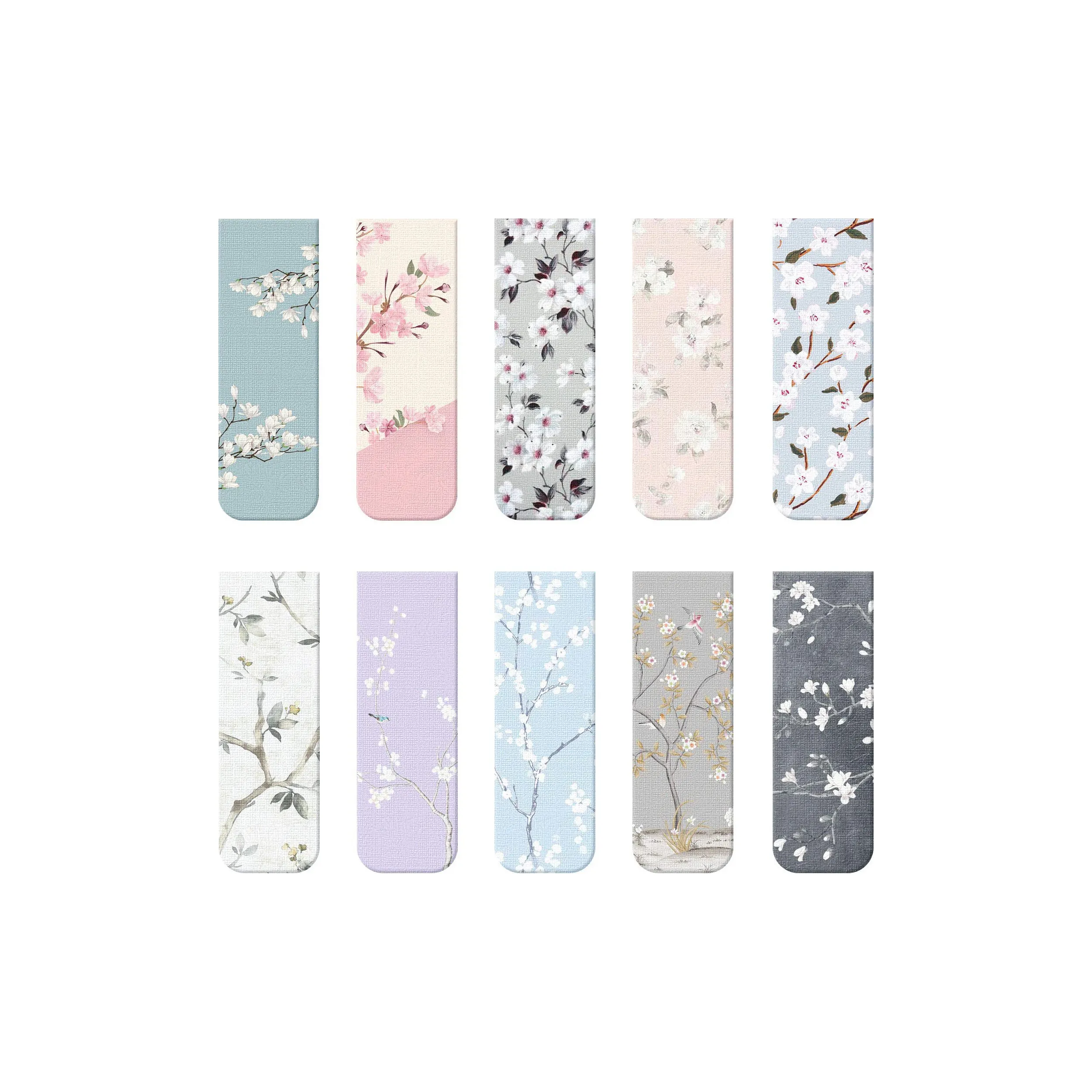Cute Floral Style Magnetic Bookmarks Magnet Page Markers Assorted Bookmark Set Custom for Reading