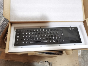 Black metal <strong>computer</strong> <strong>keyboard</strong> with touchpad with customize layout - Product Image 4