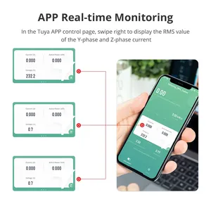 Zemismart 3 faz 4 tel akıllı enerji ölçer 63A Tuya Zigbee WiFi güç izleme Alarm sensörü 208V 415V akıllı yaşam APP kontrolü - Product Image 3