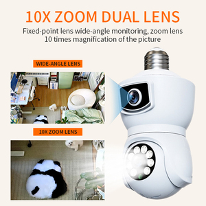 LEVOFAST便宜的4MP E9灯泡无线WIFI双镜头灯泡摄像头360安全监控IP PTZ灯泡摄像头 - Product Image 5