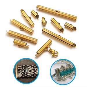 Diy滑链珠管扣珠宝制作珠链管扣桶扣珠滑块端盖连接器 - Product Image 5