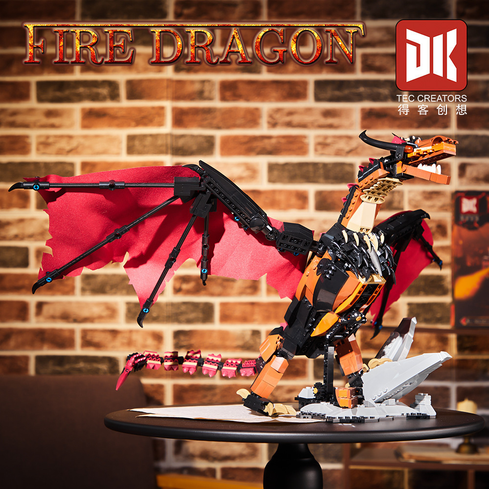 Dek 7071 dragón de fuego 1018 bolitas - Exquisita caja de regalo