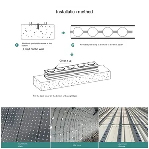 Impermeabile per esterno LED Pixel Light coloratissimo corsa di cavalli di programmazione a matrice di punti IP65 512 punti di illuminazione a parete Lavatrici - Product Image 5