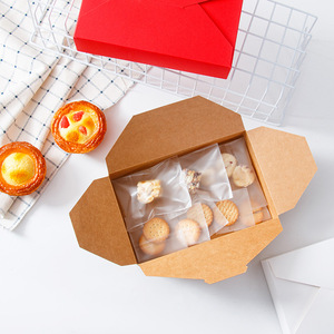 Hotsale phong bì loại Cookie Bánh Gừng Nướng Bao bì hộp trắng đỏ tông Kraft Giấy Bánh Bao bì hộp - Product Image 3