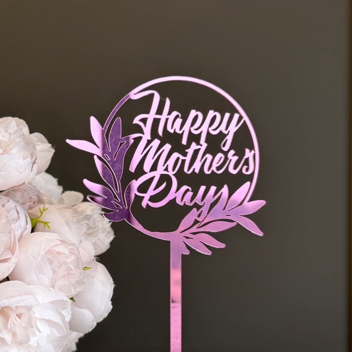 Happy mothers day mirror rose red