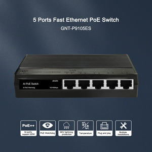GENATA AI PoE Switch 4พอร์ตสวิตช์ PoE สำหรับกล้อง IP และโซลูชั่นกล้องวงจรปิด - Product Image 4
