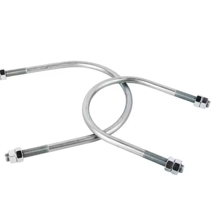 ตัวยึดท่อสเตนเลสรถบรรทุก M10 M8สองทางชุบสังกะสีสีเหลืองความแม่นยำสูงกลอนประตูรูปตัวยู - Product Image 6