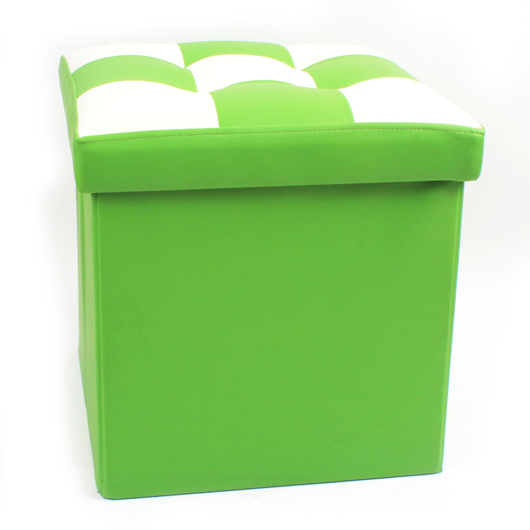 square storage ottoman footstool faux leather storage stool high quality collapsible bench