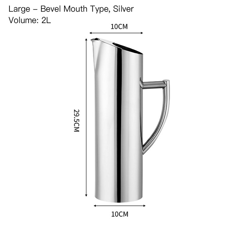 Type de grande bouche biseautée en argent 2L