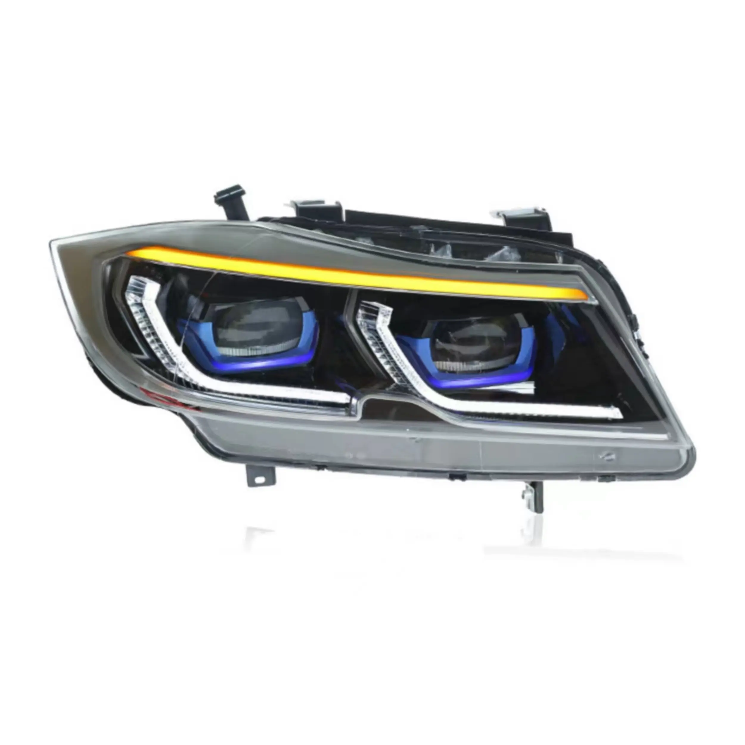 Venta caliente E90 faro para BMW 3 series E90 montaje de faro actualización 05-12 3-series LED lente Luz de circulación diaria