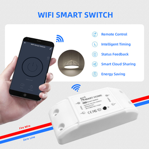 บ้านอัจฉริยะไร้สาย Wifi,สวิตช์ไฟเบรคเกอร์โมดูลไฟ LED โมดูลควบคุม Alexa Google Home Smartlife Tuya APP