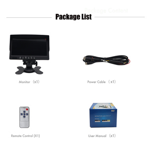 2 Channel 7 Inch Vehicle <strong>LCD</strong> Rear View Monitor CVBS Backup <strong>Reverse</strong> <strong>Display</strong> with 4PIN Connector for Cars and Trucks - Product Image 4