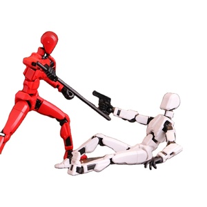 t13动作人物红色可移动多关节幸运假人13玩具动作人物3d打印机器人全关节 - Product Image 1
