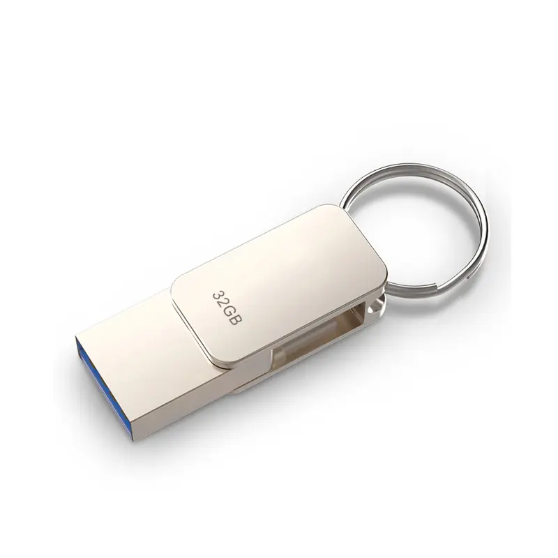 Logo laser gratuito mini portachiavi personalizzato tipo C OTG USB thumb drive