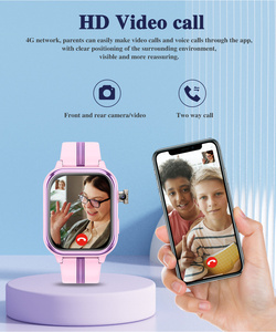 Cuộc gọi video đồng hồ màu đen với Sim 4G Wifi GPS chế độ vị trí thú vị UI kết bạn với đồng hồ khác trò chuyện bằng giọng nói trẻ em điện thoại - Product Image 4