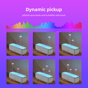 Custom Logo 300Ml Etherische Olie Diffuser Kleurrijke Nacht Licht Kwallen Vlam Rook Ringen Luchtbevochtiger - Product Image 3