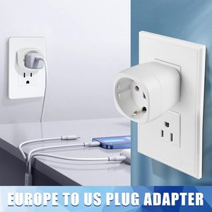 Europäischer zu US-Stecker adapter, EU zu US-Adapter, Europa zu US-Stecker adapter, Europa zu USA Travel Plug Converter. - Product Image 2