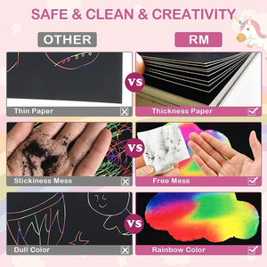 Custom Children Starry <strong>Sky</strong> Theme Rainbow Scratch <strong>Art</strong> Paper Diy Drawing Book Magic Drawing Book <strong>for</strong> <strong>Kids</strong> - Product Image 4