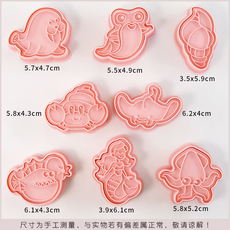026 Ensemble de 8 pièces pour animaux marins style C