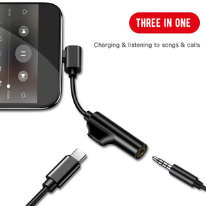 <strong>2</strong> <strong>in</strong> <strong>1</strong> USB C to 3.5mm Aux Adapter Braid Shielding TPE Jacket Headphone Jack Audio Cord Aux Male Female Converter for iOS Devices - Product Image 3