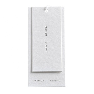 Etiquetas colgantes de ropa baratas, diseño personalizado, Impresión de nombre, logotipo, ropa de papel, etiquetas colgantes de lujo con cuerda - Product Image 6