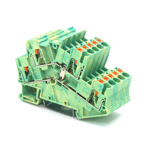RPVTT 2,5 S-PE Conectores de cable de bloque de terminales de carril DIN de tierra de doble capa superior Push-in de 2 niveles - Product Image 1