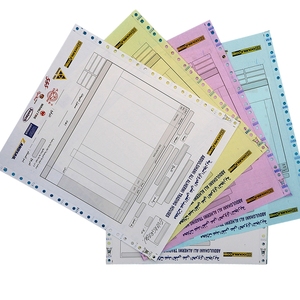 Papel continuo de computadora sin carbón, Multicolor, Papel de recibo de facturas sin carbón