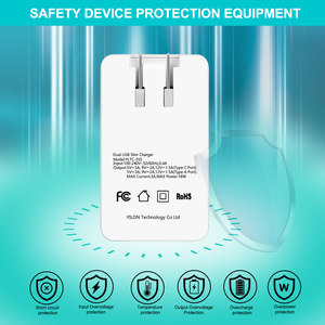 <strong>Input</strong>:100-240V,50-60HZ,0.6A <strong>Output</strong>:5V/3A, 9V/2.22A,12V/1.67A US Plug Power 20W Flat Wall Charger - Product Image 6