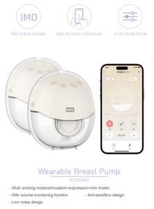 Tragbare elektrische Milch pumpe 150ml Kapazität Soft Wearable Liquid Level Monitoring Starke Absaugung Custom OEM - Product Image 6