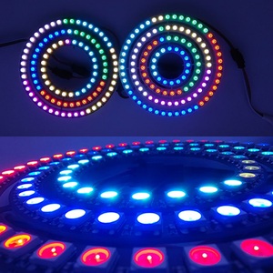 ไฟกลม RGB Pixel ตั้งโปรแกรมได้,แหวนวงกลม LED 5050ดวง5V WS2812 SK6812 WS2812B สำหรับตกแต่งนาฬิกา LED DIY นาฬิกาฯลฯ - Product Image 2