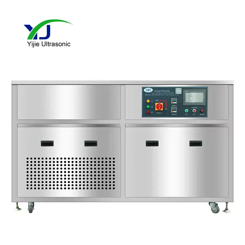 Easy Clean Two Baths Industrial 264L 360L 560L 540L Ultrasonic Cleaner With Gas Phase Refrigeration