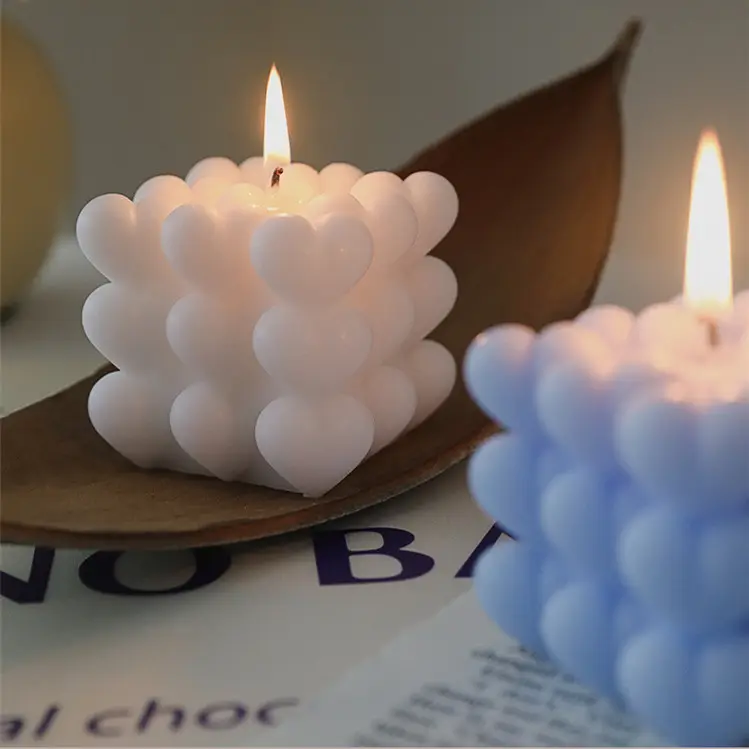 High Quality heart shaped Bubble Scented Candle Supplier Candles aromatherapy candle for Valentine's Day