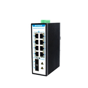 DIN-Schiene Ethernet Industrial Switch 10/100/1000M 8 RJ45-Ports 2SFP-Steckplatz