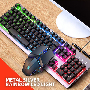 Juego de auriculares para Gamer con cable para ordenador teclado y ratón RGB, Combo LED,3 en 1, para juegos de ordenador - Product Image 3