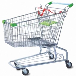 150l Amerikaanse Stijl Supermarkt Boodschappen <span class=keywords><strong>Trolley</strong></span> Karretje Hand <span class=keywords><strong>Trolley</strong></span> Met Kinderzitje 150l Manden Winkelwagen - Product Image 2