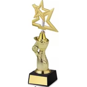 Premium kwaliteit, milieuvriendelijke, moderne metalen corporate ster-designer trofee met aangepaste gravure voor een uitstekend teamwerkproject - Product Image 1