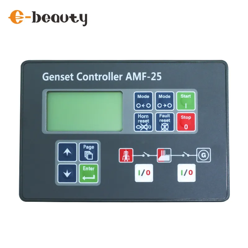 Genset Electric Spare Parts Auto Start Control Unit Module Diesel Generator Controller Panel AMF20 AMF25