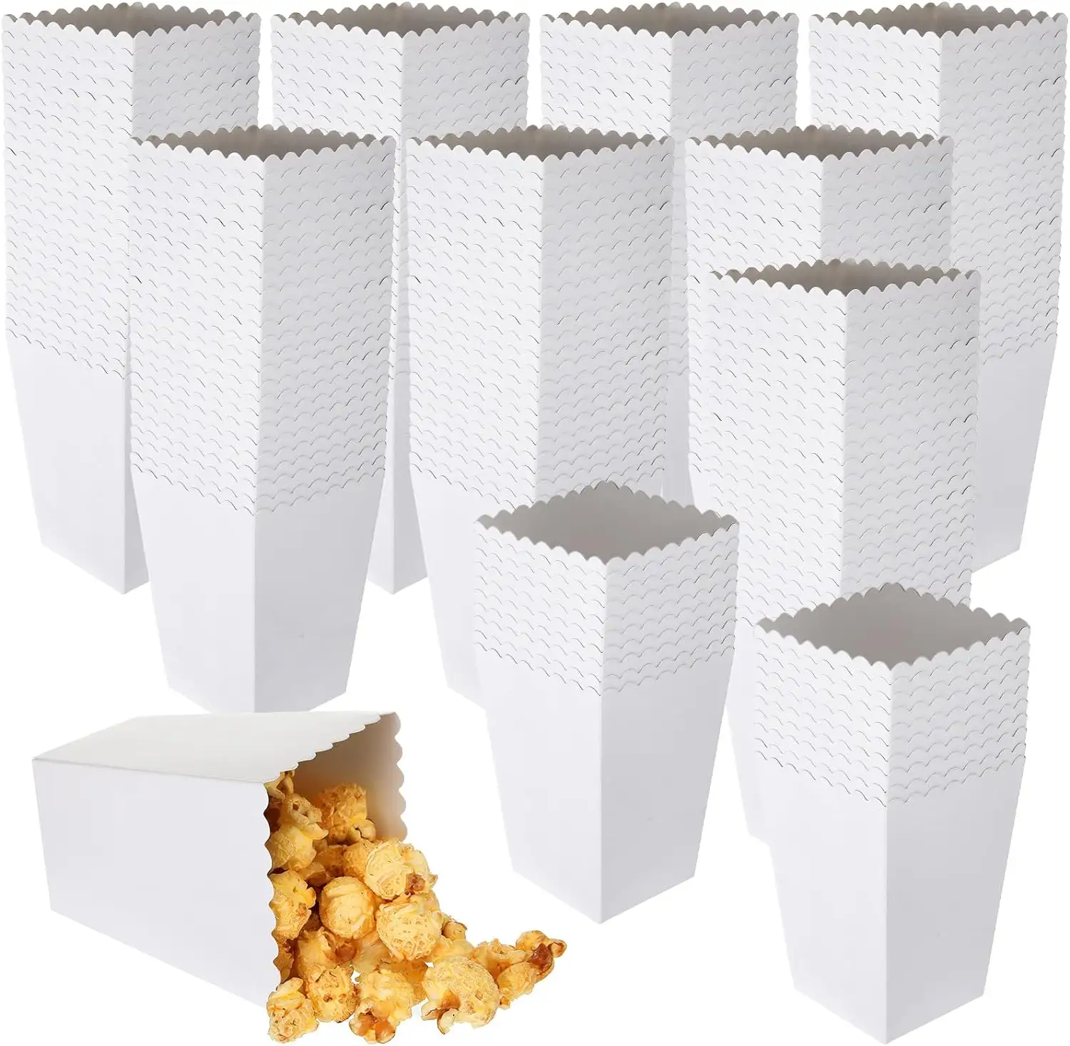 All'ingrosso sacchetti di Popcorn aperto Top di carta contenitori di Popcorn con sacchetti di pellicola