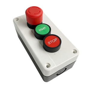 Interruttore a pulsante 3P 600V 10A Flat OFF-ON-OFF Start Stop NC emergenza nessun circuito elettrico di controllo verde rosso - Product Image 1