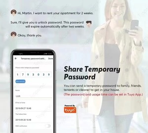 Tuya Smart Lock produttore senza chiave telecomando Wifi Fingerprint Lock per porte in acciaio legno Memory Card di archiviazione dati