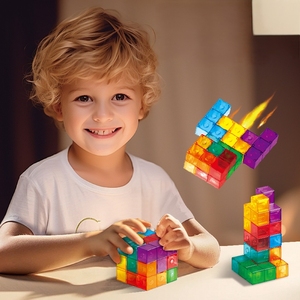 Kids Magnetic 3D Puzzle Cubes Magic Building Blocks Set Intelligence Developing and Stress Relief Fidget <strong>Toys</strong> for Children - Product Image 6