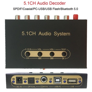 DTS 5.1 Audio Converter <strong>Decoder</strong> SPDIF Optical Coaxial PC USB Blue Tooth to 5.1 SW CE SR SL FR FL 2CH Audio <strong>Output</strong> for Amplifier