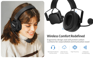CAME TV Kuminik8 Noise Cancelling 2 <strong>Way</strong> <strong>Wireless</strong> <strong>Intercom</strong> <strong>System</strong> Headset for TV Film Production and Car Racing RC - Product Image 5