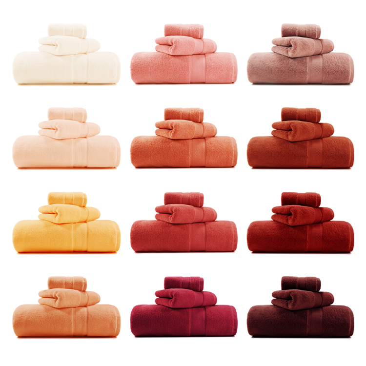 Popular design and color muslin organic 100% bamboo bath towel set for bathroom use