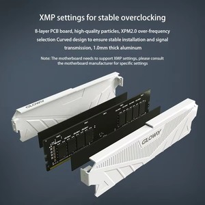 Gloway RAM Desktop Computer Memory Stick Desktop Weiß DDR5 32GB 5600MHz DIMM Cl46 Xmp Dual Memory Package - Product Image 3