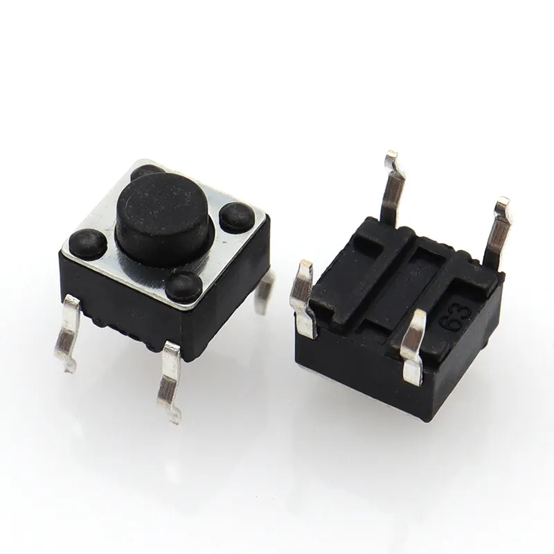 China Fabriek Tactile Tact Push Button Micro Schakelaar 2pin 4pin 6*6*4.3/5/6/7/8/9/10Mm 6X6X5 Tact Switch
