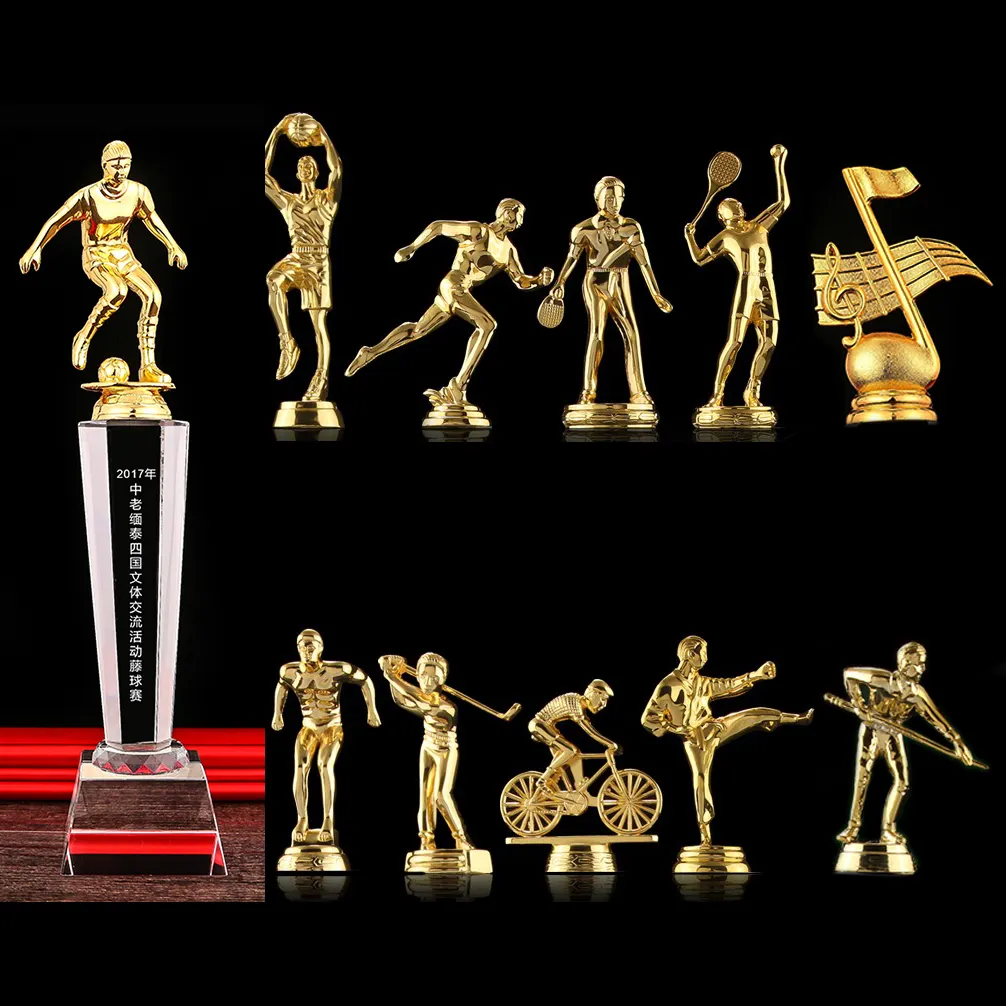 Trofeo di calcio di calcio in metallo Crystal Sports Champion Place Racing Awards per l'istruzione ricreativa associazione di atletica leggera