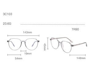 แผ่นแว่นสายตา2024แบบใหม่กรอบแว่นพร้อมบานพับโลหะโครง TR90รูปกรดโพรพิโอนิค - Product Image 6